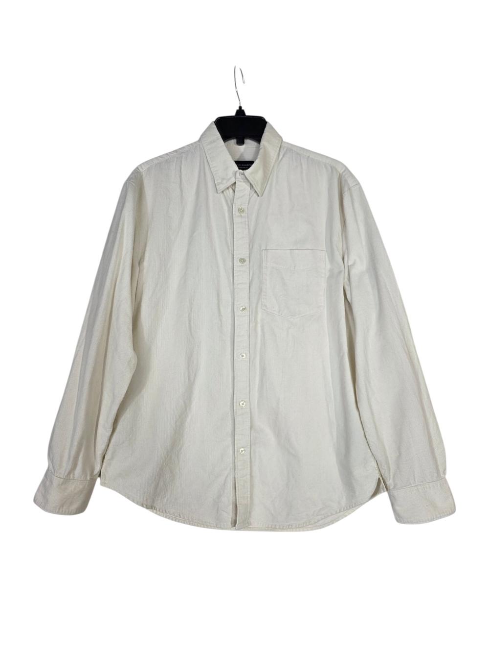Club Monaco Corduroy Classic Cream Button-Down Shirt